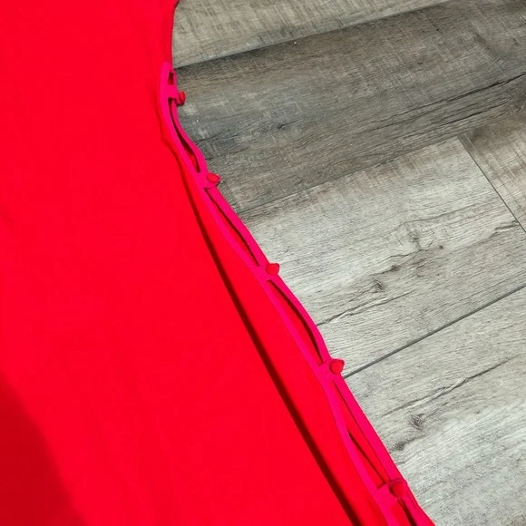 Marcia Tchikiboum side split red midi dress - Picture 4 of 8